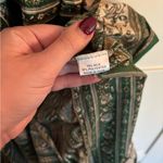 maxi dress silk blend in green paisley print made in India size small Photo 5