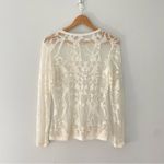 Joeffer Caoc Abstract Mesh Long Sleeve Fitted Shirt size Small White Photo 1