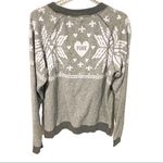 PINK - Victoria's Secret Victoria’s Secret PINK Christmas Winter Sweatshirt Gray Crew Neck snowflake Photo 3