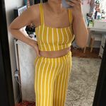 Two Piece Yellow Stripe set Size M Photo 0
