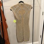 Rhinestone Bling Tan Prom Homecoming Dress Photo 3