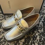 Gucci  Vegas Leather Horsebit Loafers Argento Photo 3
