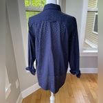 Banana Republic Dillon Classic Fit Utility Shirt in Navy Blue Eyelet Cotton Sz S Photo 2