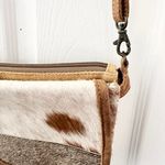 Myra Bags Cowgirl Western Mini Crossbody Saddle Genuine Leather Cowhide Hair Bag Tan Photo 5