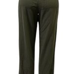 Dollhouse Linen Blend  Olive Green Raw Hem Casual Crop Beach Pants Juniors Size 9 Photo 5
