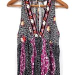Free People Dream Darlin' Printed Deep V-Neck Top Women’s Size Small Photo 1