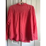 LC Lauren Conrad Lauren Conrad Coral Eyelet Button-Front Top Shajacket  – Size 2XL – Photo 6