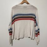 Wooden Ships  Striped Knit Sweater Size Small Medium Cotton Rainbow Lightweight Photo 5