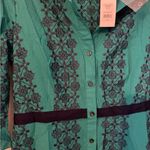 Draper James NWT- Green Embroidered Button-Up Dress Photo 2