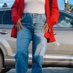 Two Twenty Five Red Paisley Print Blazer sz12 Size 12 Photo 0