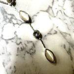 Silver tone dainty Y necklace Photo 3