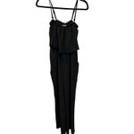 Sofia Vergara Black Layered Ruffle Jumpsuit Spaghetti Strap Wide Leg M Size M Photo 2