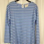 Sail To Sable Blue&White Stripe Long Sleeve Shift Dress Sz.M Photo 4