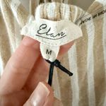 Elan NWT Curry Stripe Linen Blend Midi Dress in Tan and Cream Stripe Size M Photo 5