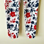 Time & Tru NWOT XS Casual Pants Jean Jeggings Leggings White Floral Red Blue Photo 3
