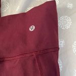 Lululemon Maroon Wunder Under Luon Leggings Size 6 Photo 2
