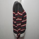 American Eagle Gray Retro Stripe Cardigan M Heritage Y2K Academia Preppy Photo 3