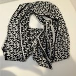 Michael Kors MICHAEL Infinity Scarf Black White Logo Stripe Photo 2