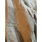 Mable Linen Pintuck Long Sleeve Babydoll Dress in beige Size S Tan Photo 4