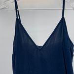 Old Navy velour smocked back Midi Dress navy blue stretch XL party layering Photo 2