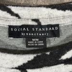 Social Standard By Sanctuary Sweater Woman's Medium Gray Black‎ Puff Sleeve Black Photo 7