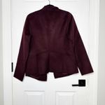 Talbots Double Faced Wing Collar Wool Blend Jacket Burgundy Maroon Size S NWT Photo 6