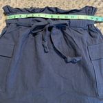Lizard Thicket  size large navy women’s paper bag skirt with belt and pockets NWT Photo 2