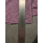 Sigrid Olsen  Lavender Knit Cardigan with Diamond‎ Pattern B-23 Photo 6