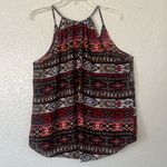 BCX  Red and Black Tribal Print Tank Top Size Xl Photo 2