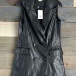 Jason Wu NWT  Faux Leather Double Breast Vest XS MSRP $268 Photo 0