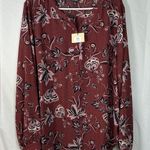 NYDJ Simone Rosa Bloom popover blouse new Women’s Size XL Photo 0