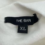 The Bar Varsity Sweatshirt White on White Oversized Crewneck Pullover Size XL Photo 6