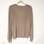 Gentle Fawn  Tan Hailey Pullover Thon Knit V Neck Sweater Size Large Photo 5