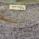 Twenty Second Speckled Gray Top Long Sleeve Polyester Linen Spandex Cute with Leggings Photo 3