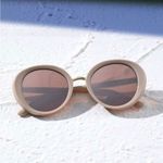 None Light Brown & Gold Sunglasses Photo 1