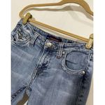 Vigoss Womens Straight Leg Jeans Blue Light Wash Distressed Stretch Juniors 5/6 Photo 2