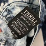 THRILL Bleached Tie Dye Cropped Denim Jackets Juniors Size S Photo 4