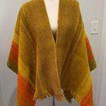 Cozy Mustard and Orange Knit Shawl Yellow Size undefined Photo 0