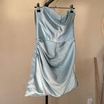 House Of CB  ‘Odelle’‎ Ocean Blue Strapless Mini Dress NWOT size L Photo 9