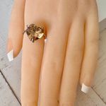 Heart Shaped Cocktail Ring, Size 7 Silver Photo 0