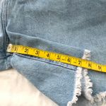 Faded Glory 90s vintage VTG plus size High-waisted light blue denim jean  shorts frayed hem aztec waist Size 18, fits true to size-measurement in pics Photo 7