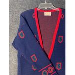 Pendleton Cardigan Sweater Size Large VINTAGE Navy & Red Button Down Rare Find Photo 7