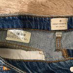 French Connection  Size‎ 6 High Waist Embroidered Jean Shorts Frayed Denim Boho Photo 4