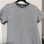 Piazza Sempione Piazza Italia Knit Sweater dress black white geometric sheath mini US sz M Photo 1