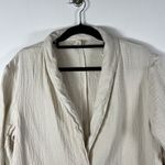 a.n.a Beige Slub Cotton Long Sleeve Pockets Lightweight Casual Blazer XL NWOT Photo 2