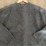 Dosa 100% Linen Crew Neck Chore Coat Jacket in Dark Brown Charcoal Size 3 M/L Gray Size M Photo 7