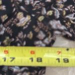 ZARA  Black and Cream Floral Long‎ Sleeve Tunic mini Dress deep V neck Size M Photo 8