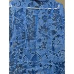Susan Graver Sheer Floral Zip Up Shirt Jacket Size Small Blue Lightweight Photo 12