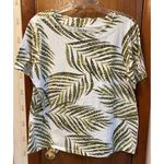 Coral Bay Womens  Short Sleeve Leaf Pattern Top Photo 1