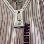 Nine West Red And White Vertical Stripes Blouse Striped Sz XXL NWT $49 Photo 3